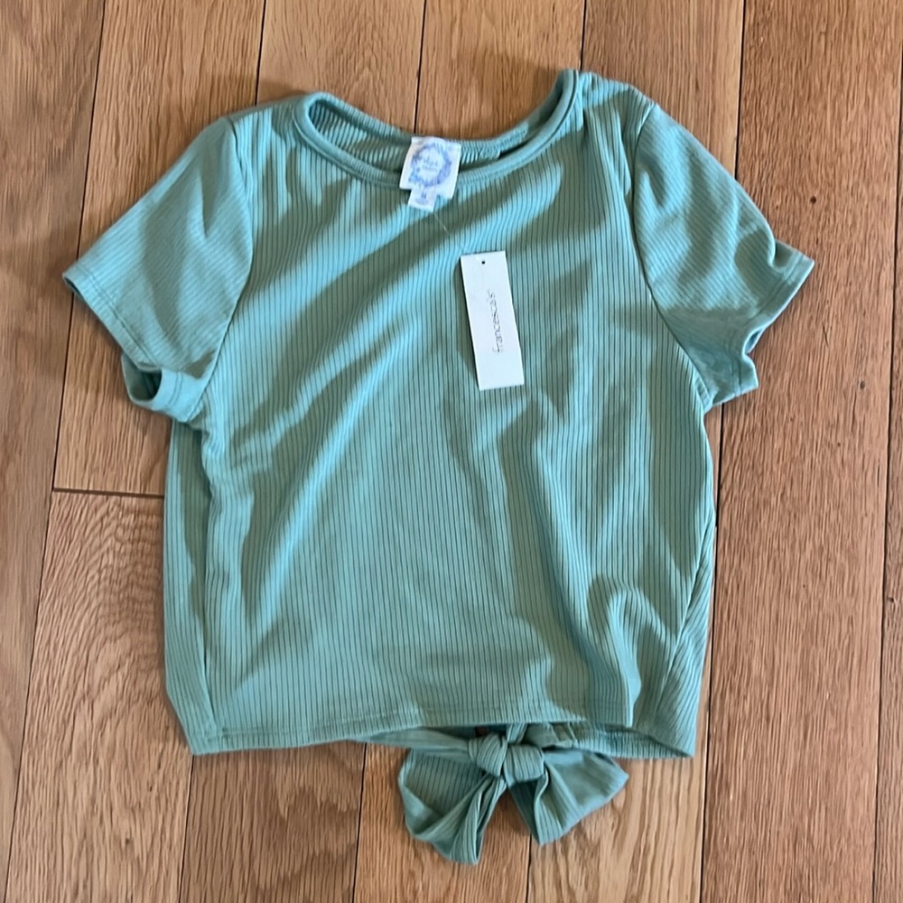 Very pretty green open back top